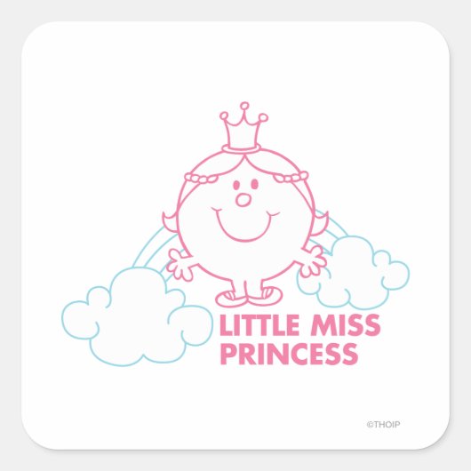 Little Miss Princess | Hoofd in de wolken Vierkante Sticker (Voorkant)