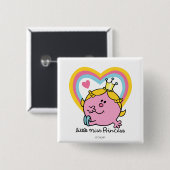 Little Miss Princess | Hoorten Vierkante Button 5,1 Cm (Voorkant /achterkant)