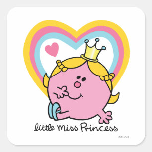 Little Miss Princess   Hoorten Vierkante Sticker