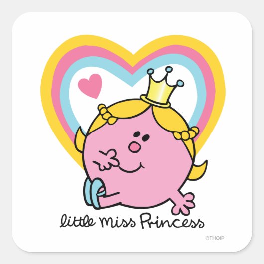 Little Miss Princess | Hoorten Vierkante Sticker (Voorkant)