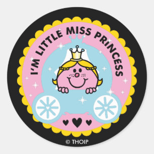 Little Miss Princess   Ik ben een prinses Ronde Sticker