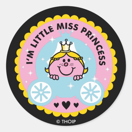 Little Miss Princess | Ik ben een prinses Ronde Sticker (Voorkant)
