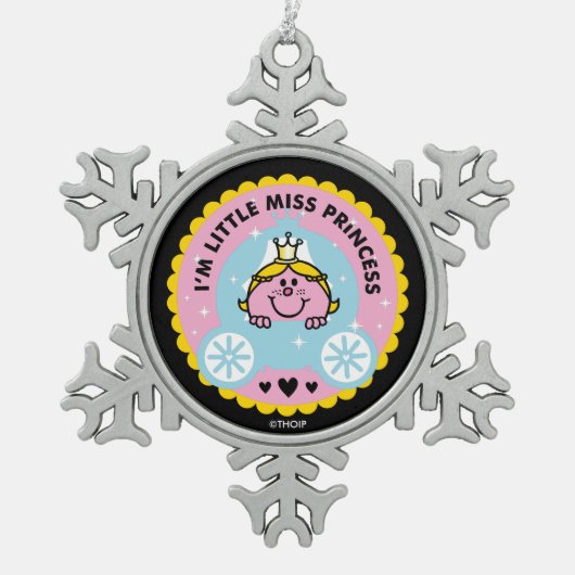 Little Miss Princess | Ik ben een prinses Tin Sneeuwvlok Ornament (Voorkant)