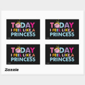 Little Miss Princess | Ik voel me als een prinses Rechthoekige Sticker (Vel)