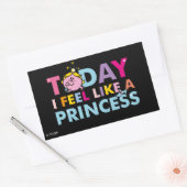 Little Miss Princess | Ik voel me als een prinses Rechthoekige Sticker (Envelop)