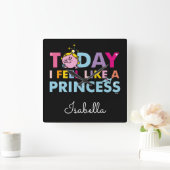 Little Miss Princess | Ik voel me een prinses Vierkante Klok (Huis)