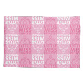 Little Miss Princess | in roze patroon Kussensloop (Achterkant-Links)