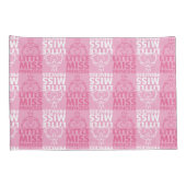 Little Miss Princess | in roze patroon Kussensloop (Achterkant-Rechts)