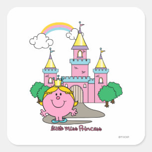 Little Miss Princess   koninklijk kasteel Vierkante Sticker