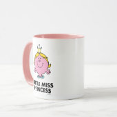 Little Miss Princess | Kroon Achtergrond Mok (Voorkant links)
