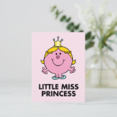 Little Miss Princess | Kroonachtergrond Briefkaart (Staand voorkant)