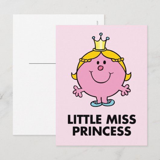 Little Miss Princess | Kroonachtergrond Briefkaart (Voorkant / Achterkant)