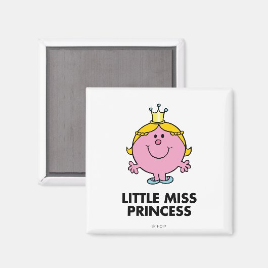 Little Miss Princess | Kroonachtergrond Magneet (Voorkant / Achterkant)