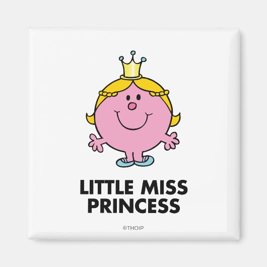 Little Miss Princess | Kroonachtergrond Magneet (Voorkant)