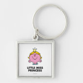 Little Miss Princess | Kroonachtergrond Sleutelhanger (Voorkant)