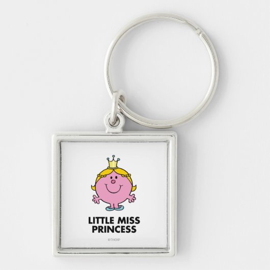 Little Miss Princess | Kroonachtergrond Sleutelhanger (Voorkant)
