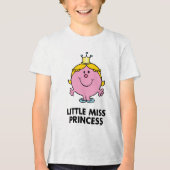 Little Miss Princess | Kroonachtergrond Tri-Blend Shirt (Voorkant)
