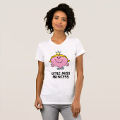 Little Miss Princess | Kroonachtergrond Tri-Blend Shirt (Voorkant volledig)