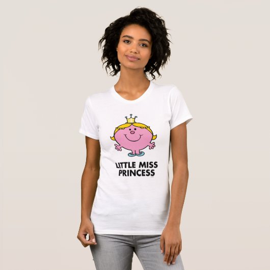Little Miss Princess | Kroonachtergrond Tri-Blend Shirt (Voorkant volledig)