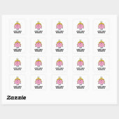 Little Miss Princess | Kroonachtergrond Vierkante Sticker (Vel)