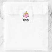 Little Miss Princess | Kroonachtergrond Vierkante Sticker (Tas)