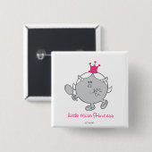 Little Miss Princess | Mirror Vierkante Button 5,1 Cm (Voorkant /achterkant)