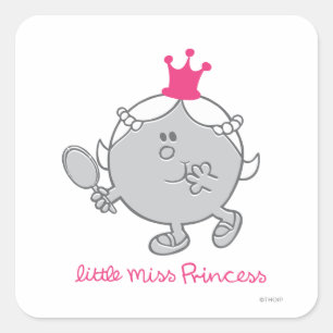 Little Miss Princess   Mirror Vierkante Sticker
