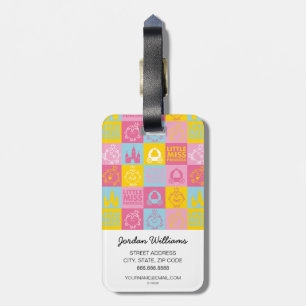 Little Miss Princess Mooie Pastel Patroon Bagagelabel