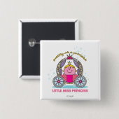 Little Miss Princess | Mousserend vervoer Vierkante Button 5,1 Cm (Voorkant /achterkant)