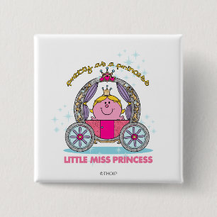 Little Miss Princess   Mousserend vervoer Vierkante Button 5,1 Cm