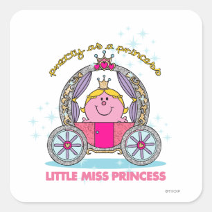 Little Miss Princess   Mousserend vervoer Vierkante Sticker