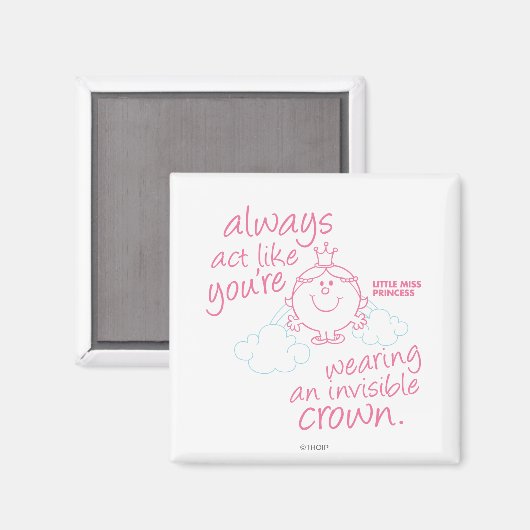 Little Miss Princess | Onzichtbare kroon Magneet (Voorkant / Achterkant)