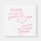Little Miss Princess | Onzichtbare kroon Magneet (Voorkant)