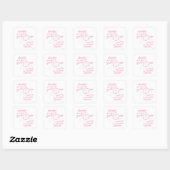 Little Miss Princess | Onzichtbare kroon Vierkante Sticker (Vel)