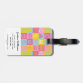 Little Miss Princess |  pasteelpatroon Bagagelabel (Achterkant horizontaal)