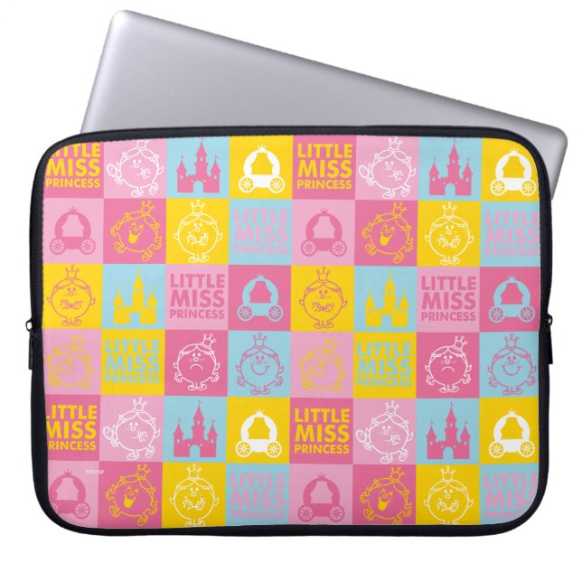 Little Miss Princess |  pasteelpatroon Laptop Sleeve (Voorkant)