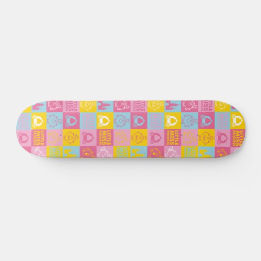 Little Miss Princess | pasteelpatroon Persoonlijk Skateboard (Horizontaal)