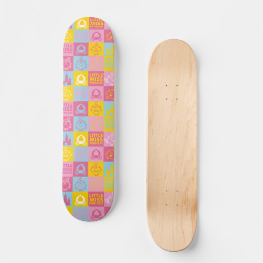 Little Miss Princess |  pasteelpatroon Persoonlijk Skateboard (Voorkant)