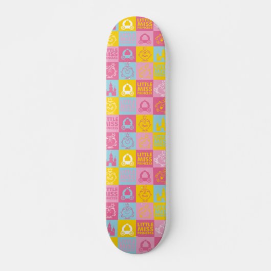 Little Miss Princess |  pasteelpatroon Persoonlijk Skateboard (Voorkant)