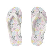 Little Miss Princess |  pastelpatroon Kinder Teenslippers (Voetbed)