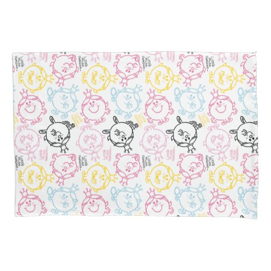 Little Miss Princess |  pastelpatroon Kussensloop (Voorkant-Links)