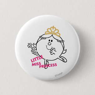 Little Miss Princess   Roze briefing Ronde Button 5,7 Cm