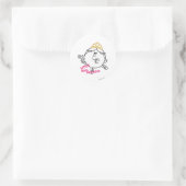 Little Miss Princess | Roze briefing Ronde Sticker (Tas)