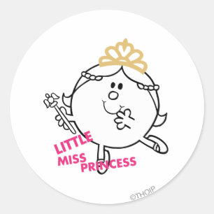 Little Miss Princess   Roze briefing Ronde Sticker