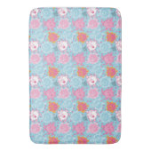 Little Miss Princess |  roze en blauw patroon Badmat (Voorkant Verticaal)