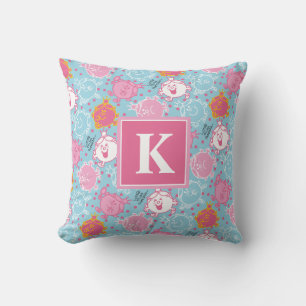 Little Miss Princess roze en blauw patroon Kussen