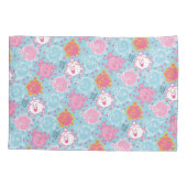 Little Miss Princess |  roze en blauw patroon Kussensloop (Achterkant-Links)