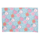 Little Miss Princess |  roze en blauw patroon Kussensloop (Voorkant-Links)