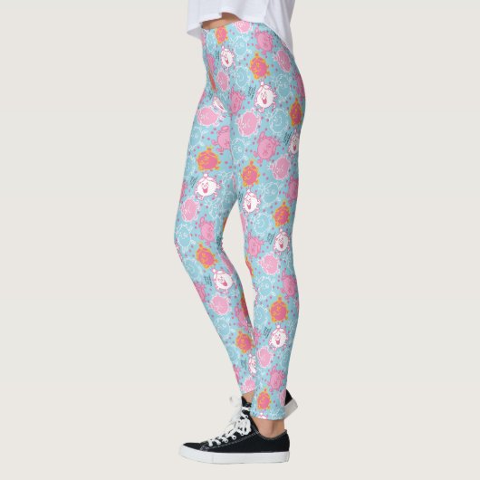 Little Miss Princess | roze en blauw patroon Leggings (Links)
