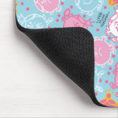 Little Miss Princess |  roze en blauw patroon Muismat (Hoek)